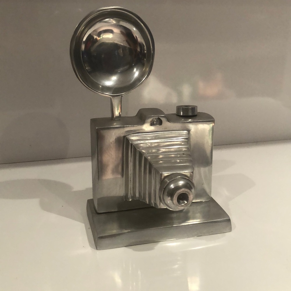 Distressed chrome paper weight home decoration